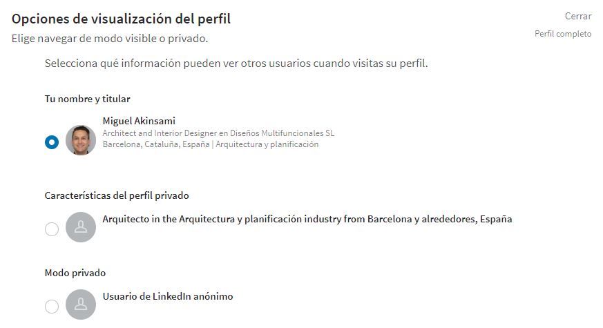 Opciones de visualización de tu perfil -LinkedinAjustes-y-Privacidad-Linked-Jose-Manuel-Lodeiro-Experto-LinkedIn-Curso-Social-Selling